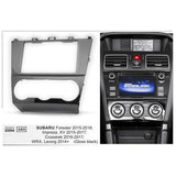 FITTING KIT SUBARU FORESTER , IMPREZA , XV , CROSSTREK 2015 - 2018 DOUBLE DIN (SILVER)