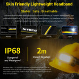 NITECORE 3000 LUMEN USB RECHARGEABLE LED HEADLAMP TORCH