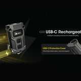 NITECORE 600 LUMEN USB-C RECHARGEABLE KEYCHAIN TORCH BLACK