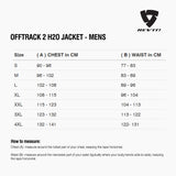 Size chart for REVIT Offtrack 2 H2O Jacket - Mens