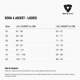Size chart for REVIT Xena 4 Jacket - Ladies