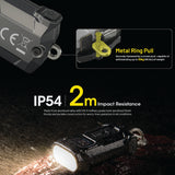 NITECORE 600 LUMEN USB-C RECHARGEABLE KEYCHAIN TORCH GREY