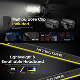 NITECORE 400 LUMEN USB RECHARGEABLE LED HEADLAMP TORCH