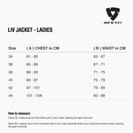 Size chart for REVIT Liv Jacket - Ladies