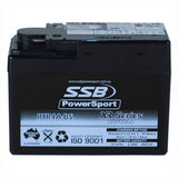 MOTORCYCLE BATTERY SSB HIGH PERFORMANCE AGM 12V