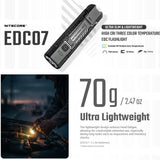 NITECORE EDC07 1500 LUMEN EDC TORCH CLASSIC BLACK