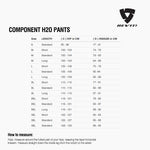 Size chart for REVIT Component 2 Pants