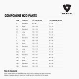 Size chart for REVIT Component 2 Pants