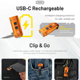 NITECORE TIP3 720 LUMEN KEYCHAIN TORCH CLASSIC ALLOY ORANGE
