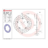 Brembo Prime Serie Oro Rear Brake Disc 68B407L0