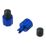 DRC AIRVALVE CAP W/VALVE WRENCH 2PCS BLUE