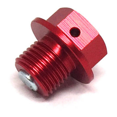 Zeta Magnetic Drain Bolt M12x1.25x10 - Red