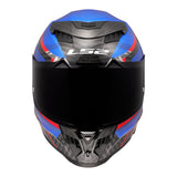 LS2 FF807 Dragon Carbon Trax Helmet - Blue / Red / Carbon 06