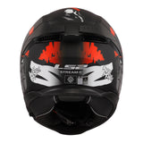 LS2 FF808 Stream II Angry Monkey Helmets - Matte Black / Red 06