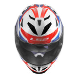 LS2 FF818 Storm III Komai Helmet - White / Blue / Red