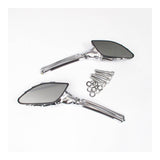 Whites Mirror - Universal Skeleton Hand Chrome / Black Harley (Pair)