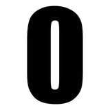 Whites Race Number - Black #0 (10 Pack)