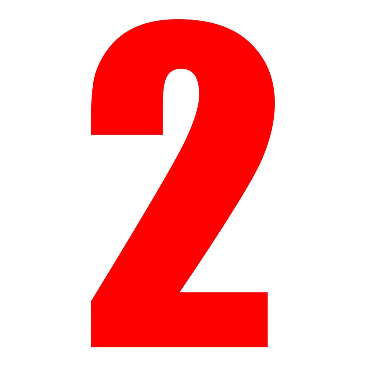 Whites Race Number - Red #2 (10 Pack) – Bayride Motorcycles