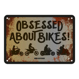 Oxford Garage Metal Sign: Obsessed About Bikers
