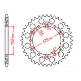 Sprocket Kit Yamaha TT250 R '96-'98 & '03-'04 - 520SO 14/44