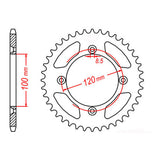 Sprocket Kit Suzuki RM80/85 '82-'18, Yamaha YZ80 82-18 - 428MXZ 13/47