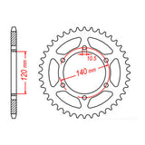 Sprocket Kit Kawasaki ZXR600 '95-'97 Gold - GB525XRE 15/40