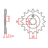 MTX 555 Steel Front Sprocket #428