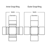 Whites ATV/UTV Joint Assembly WPUJ05 23.9mm/39mm int. snap ring