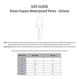 KNOX Size Chart - Impass Unisex WP Pants