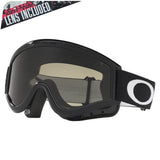 Oakley L-Frame MX OTG Goggles Black with Dark Grey Lens & Clear Lens