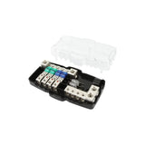 4-WAY MINI DISTRUBUTION BLOCK - 0/2/4 GAUGE INPUT TO 4/8 GAUGE OUTPUT