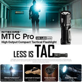 NITECORE MT1C PRO 1000 LUMEN IP68 EDC TORCH 505 YARDS THROW