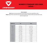 DRIRIDER Size Chart - Womens Jackets