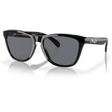 0OO901324-30655 Oakley Frogskins Sunglasses Polished Black Frame with Grey Lens