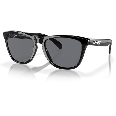 0OO901324-30655 Oakley Frogskins Sunglasses Polished Black Frame with Grey Lens