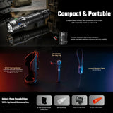 NITECORE RECHARGEABLE TACTICAL LED TORCH 5000 LUM WITH GLASS BREAK