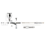 IWATA GRAVITY AIRBRUSH CUSTOM MICRON TAKUMI SIDE FEED DUAL ACTION 0.18MM