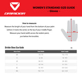 DRIRIDER Size Chart - Womens Gloves