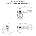 Quad Lock 360 Head - Action Camera Adaptor